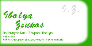 ibolya zsupos business card